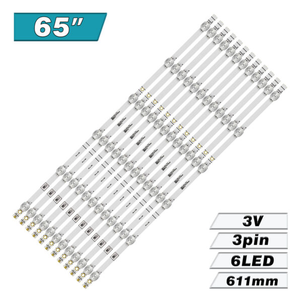 LB6507M V0 HD650V1U71-T0L1B (◡6LED 611mm 3V, CRH-BX65S1U013030T10068BR-REV1.1, LB65084 V0 HD650S1U81-K1, HD650V1U72-T0L1) – Фото №1