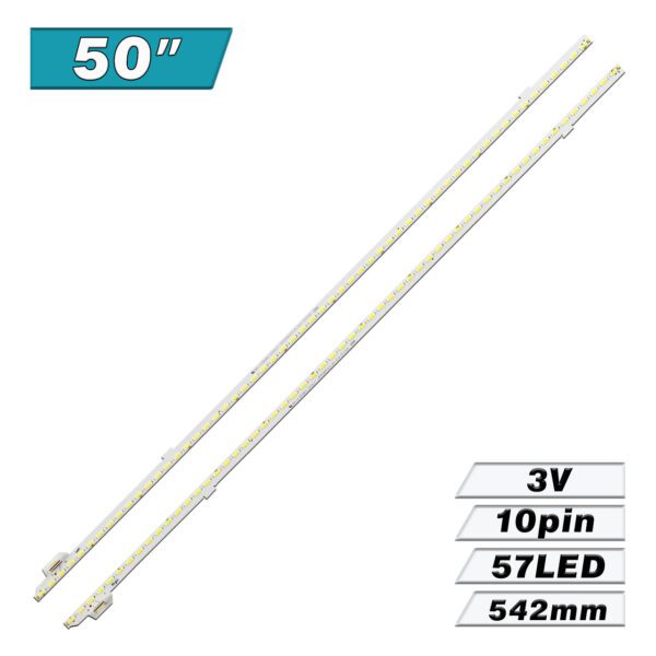 EVERLIGHT LBM500M1903-BR-1(HF)(0)(L) + LBM500M1903-BS-1(HF)(0)(R) (57LED 542mm 3V, V500FWME01, V500FWME01) – LED подсветка TV Sony 50″ (комплект) – Фото №1
