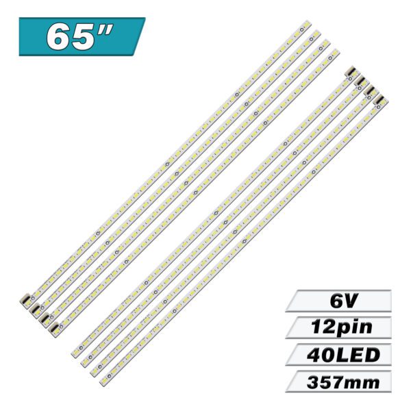LG Innotek 65INCH 6030PKG 40EA 12PIN B/C-Type Rev0.0 (40LED 357mm 6V, STA645A05-A_rev1.0_40_110914, STA645A04-B_rev1.0_40_120425) – LED подсветка TV 65″ (комплект) – Фото №1