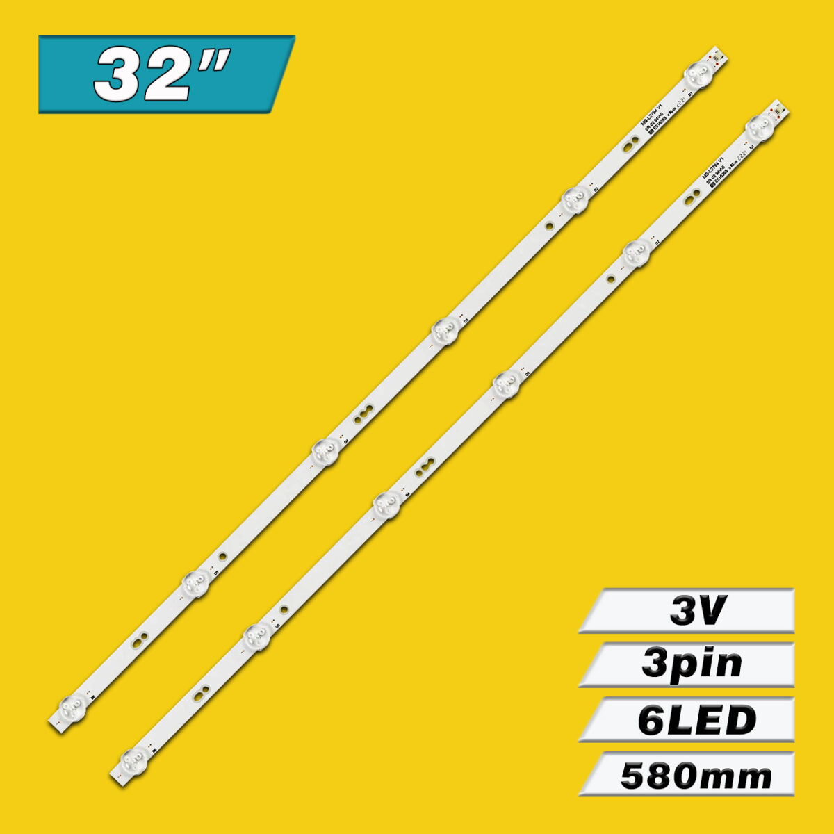 MS-L2794 V1 (◠6LED 580mm 3V, JL.D32061330-083DS-M_V01, MX32D06-ZC22AG-16E 303MX320053E) – LED подсветка TV 32″ (комплект) – Фото №3