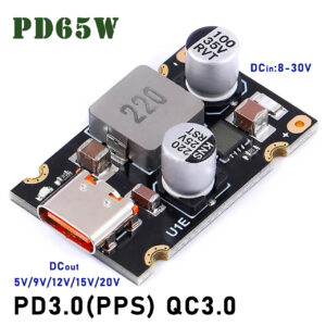 PD65W понижающий модуль DC-DC с быстрой зарядкой USB Type-C, PD3.0, QC3.0 (CKCS U1E) – Фото №3