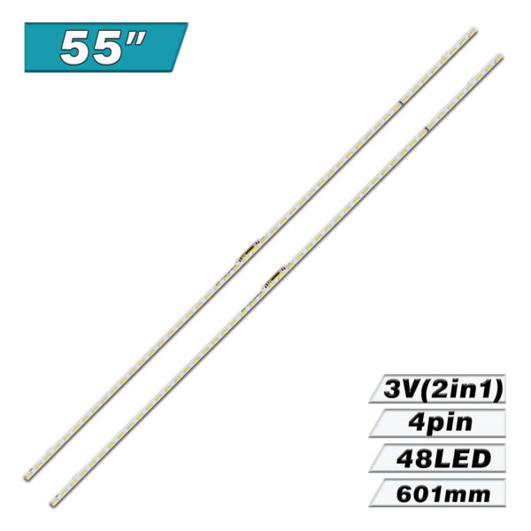 S1A8-550SM0-R0 (48LED 601mm 3V, 55AU8K BN96-52595A REV00, L1_AU8/9K_E5 DFM_S48(1)_R LM41-01042B, AU8K/9K-STC550F96) – LED подсветка TV 55″ (комплект) – Фото №1
