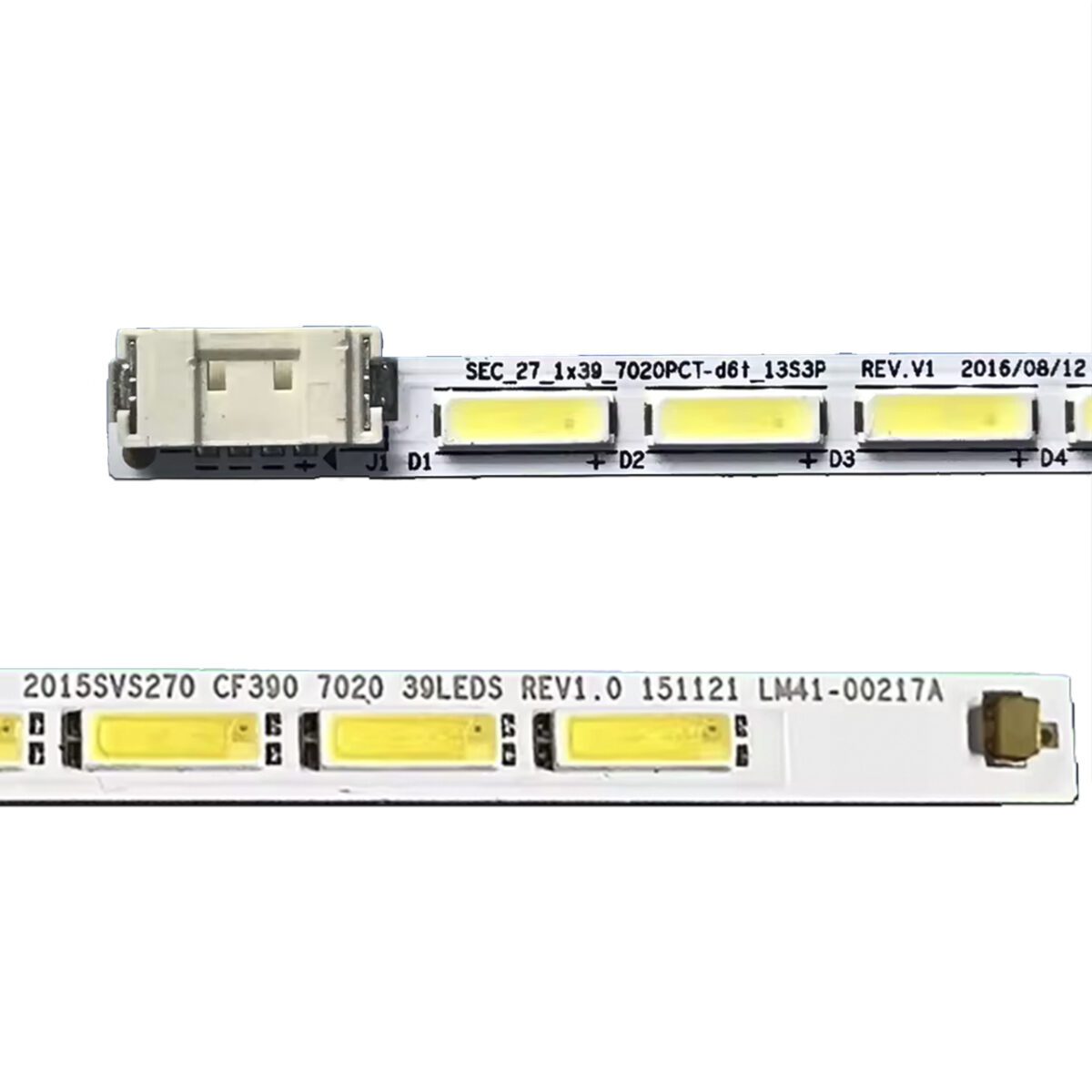 SEC_27_1x39_7020PCT-d6t_13S3P REV.V1 (39LED 344mm 3V, LTM270HL02, 2015SVS270 CF390 7020 39LEDS REV1.0) – LED подсветка Samsung 27″ (планка) – Фото №4