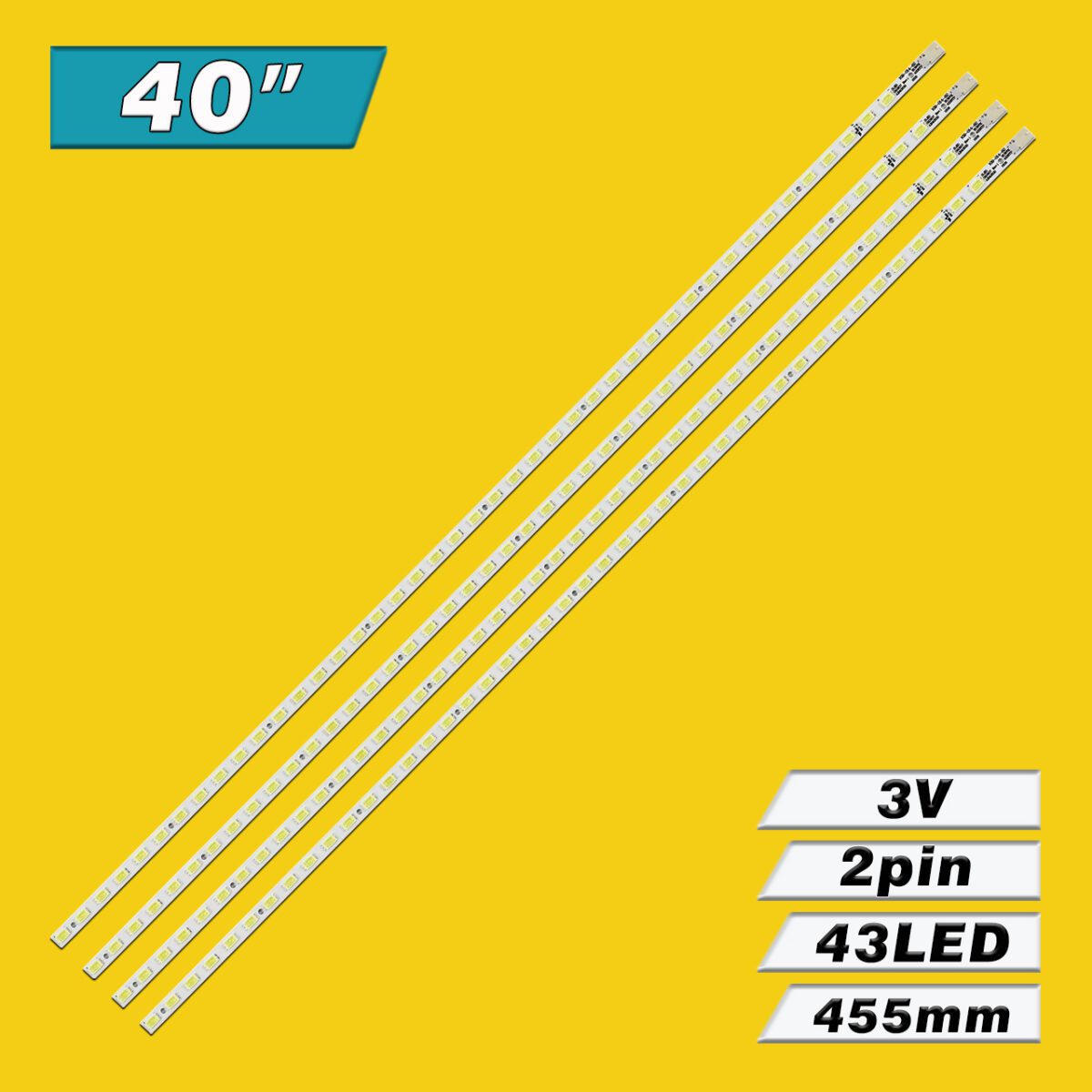 SLED 090907 Rev.1 AE4060B RUNTK4335TP (455mm 43LED 3V, SLED 090907 REV.1 AE4030B RUNTK 4335TP) – LED подсветка TV Sony 40″ (комплект) – Фото №3