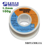 Припій Mechanic HX-T100 1,2mm 100g (Sn 63%, Pb 37%) із флюсом дротяний – Фото №1