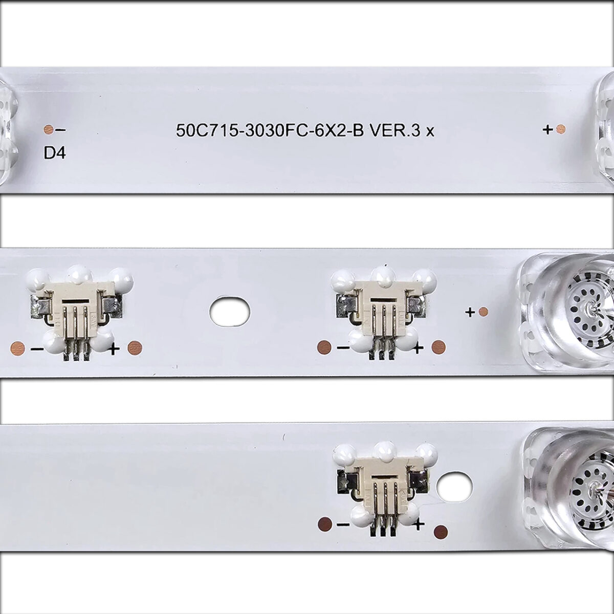 WHITE Light TCL-50C715-3030FC-6X8-A/B-LX20200309 Ver.3 (6LED 470mm 6V) – LED подсветка TV TCL 50″ (комплект) – Фото №2