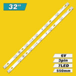 TOT_32D2700_2X7_3030C_7S1P 32HR330M07A2 V2 (7LED 550mm 6V, TOT-32D2700-2X7-3030C-7S1P, OEM32LB34-LED3030-V0.7) LED подсветка TV 32″ (комплект) – Фото №3