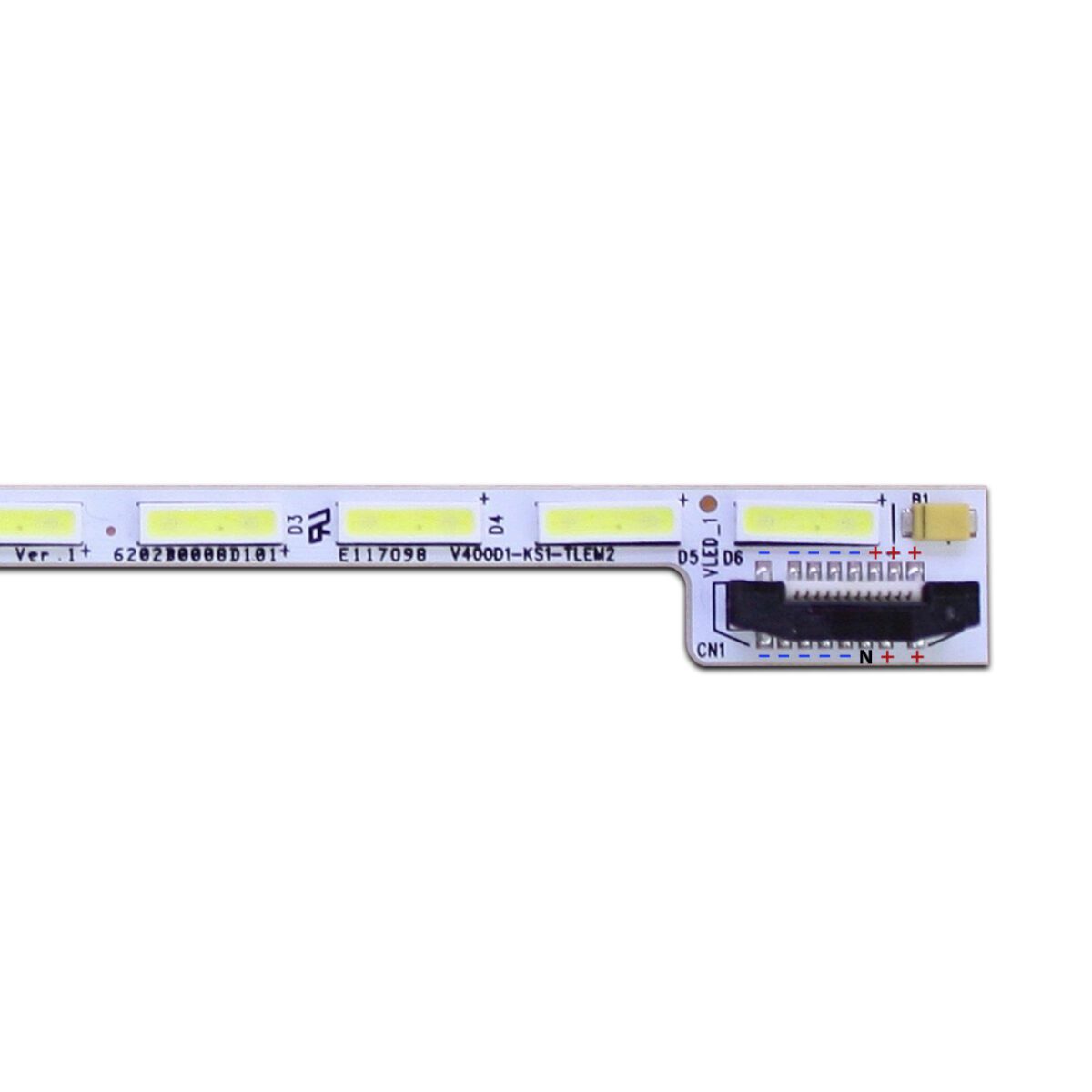 V400D1-KS1-TLEM2 6202B0008D001 (48LED 490mm 6V, V400DK1-KS1-TLEM04, V400D1-KS1-TLEM1, V400D1-RS1-TLEM1) – LED подсветка TV 40″ (планка) – Фото №2