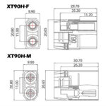 XT90H-M 45A – Силовой разъем питания с колпачком (папа/male) – Фото №2