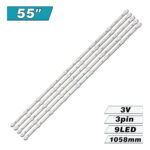 ZN-55C09D-5 21187 V3.1-OS, 1058.67mm*12mm*1.0mmT (3V 9LED 1058mm, ZN-55C09D-5 21187 V3.1-0S) – LED підсвітка TV 55″ (комплект) – Фото №1