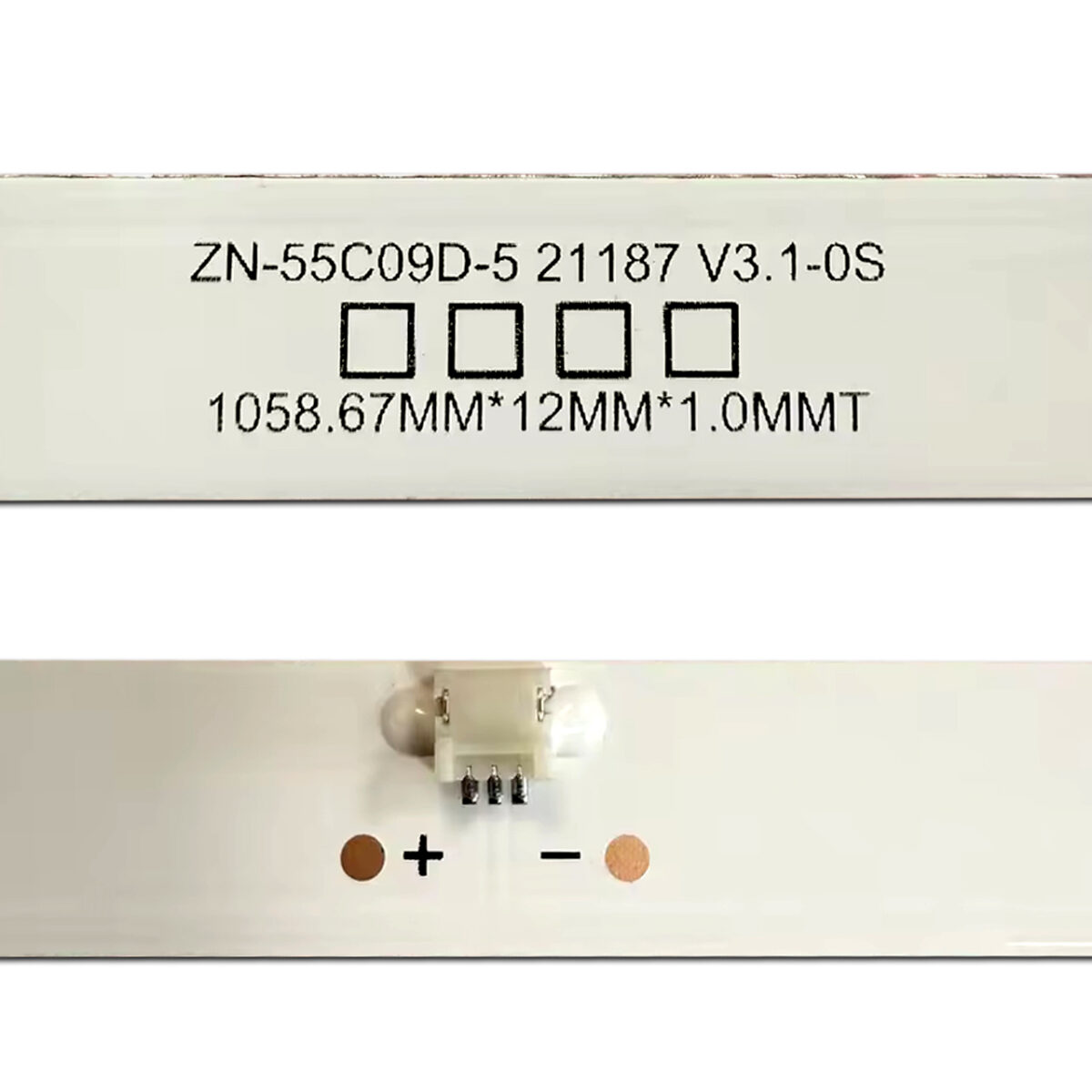 ZN-55C09D-5 21187 V3.1-OS, 1058.67mm*12mm*1.0mmT (3V 9LED 1058mm, ZN-55C09D-5 21187 V3.1-0S) – LED підсвітка TV 55″ (комплект) – Фото №2