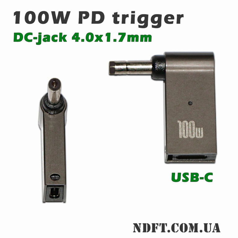 Адаптер PD 100W (DC-4.0х1.7mm) black 01