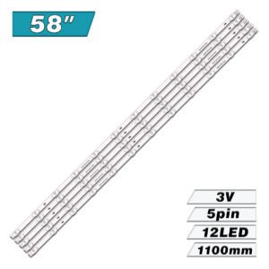 CRH-BXK58Y3U913030T51215E-REV1.6 (12LED 1100mm 3V, HD580Y3U91-L2+2021061101+SVH580A27) – LED подсветка TV Hisense 58″ (комплект) – Фото №1