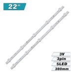 CY22D-2X5 PB02D380103BL041-003H (5LED 380mm 3V, 8D2A-DLM2-360502, JL.D22051235-081DS-M, PB02D380103BL041-001H) – LED підсвітка TV 22″ (комплект) – Фото №1