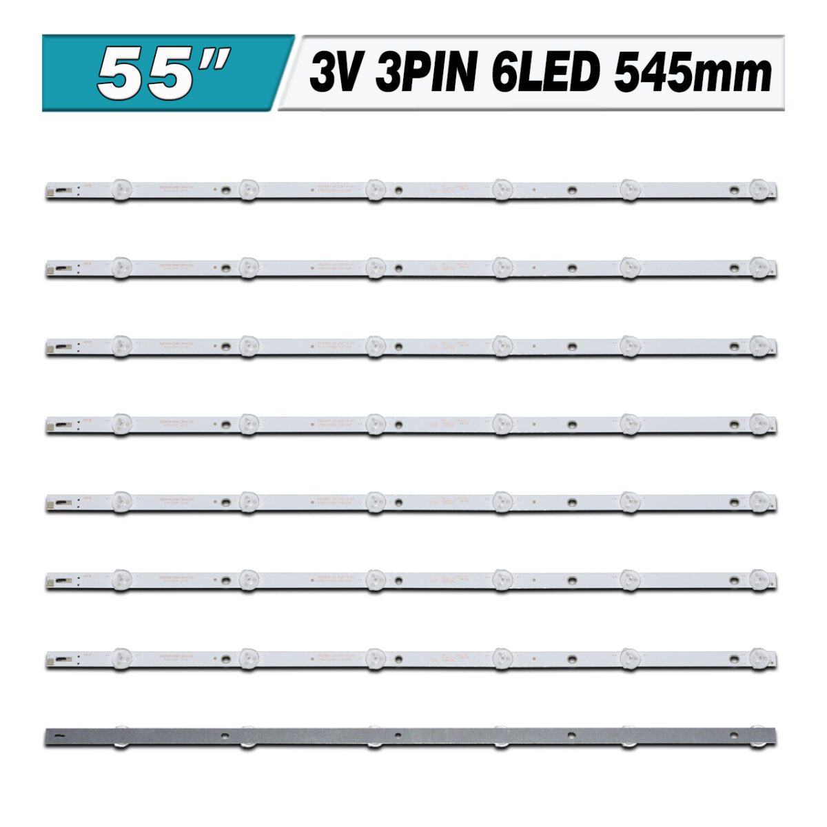 K550WDC1 A2 4708-K550WD-A2113N01 (6LED 545mm 3V, SVK550AH1_WICOP_6LED_REV02_20170329, Vinga S55UHD20B) – LED підсвітка TV 55″ (комплект) – Фото №3