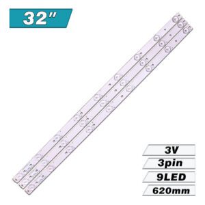 120731-CR-320-027-9pcs (9LED 620mm 3V, JF P/N:01.JL.JM32091235A2) – LED подсветка TV 32″ (комплект) – Фото №1