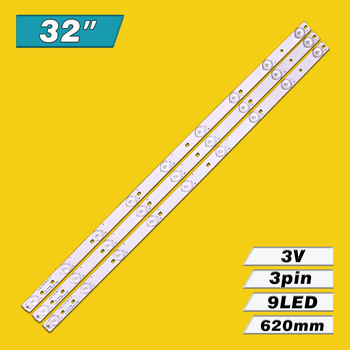 120731-CR-320-027-9pcs (9LED 620mm 3V, JF P/N:01.JL.JM32091235A2) – LED подсветка TV 32″ (комплект) – Фото №3