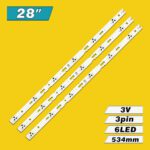 SAMSUNG-2013ARC28-3228N1-6-REV1.1-140509 (6LED 535mm 3V, SS_2013ARC28_3228N1_6_REV1.1_140509) – LED подсветка TV 28″ (комплект) – Фото №3