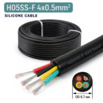 Силіконовий сигнальний кабель H05SS-F 4x0.5mm² 300/500V, 4 жили, луджена мідь, надгнучкий 4*20AWG (чорний) – Фото №2
