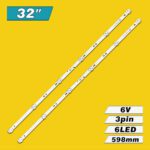 06-32C2X6-598-M13W12-200315-LL 261501010370 (6LED 598mm 6V) – LED подсветка TV 32″ (комплект) – Фото №3