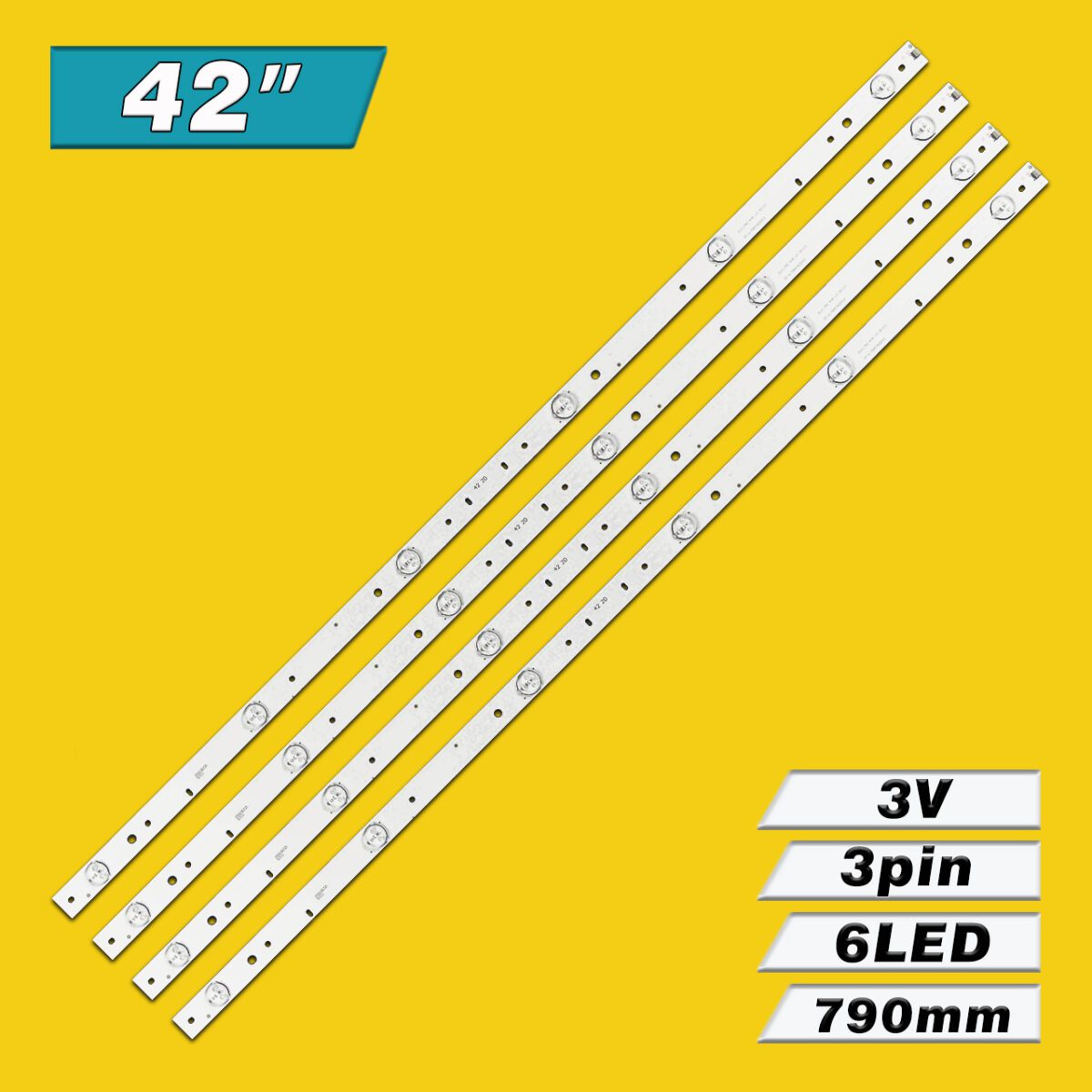 IC-C-TBAC42D193 CL0_T42 PHP LD REV.03 (6LED 790mm 3V, IC-C-TBAC420193, CL0_T42 PHP LD REV03) – LED подсветка TV Philips 42″ (комплект) – Фото №3