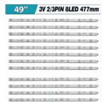 LED49D08A-ZC14AG-02 PN:30349008204 + LED49D08B-ZC14AG-02 PN:30349008205 (8LED 477mm 3V, Kivi 49U720SU) – LED подсветка TV Kivi 49″ (комплект) – Фото №1