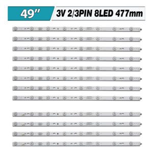 LED49D08A-ZC14AG-02 PN:30349008204 + LED49D08B-ZC14AG-02 PN:30349008205 (8LED 477mm 3V, Kivi 49U720SU) – LED подсветка TV Kivi 49″ (комплект) – Фото №1