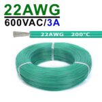 Силиконовый провод 22AWG 0.3mm² 400м бухта, луженая медь, термостойкий, одножильный многопроволочный (бирюзовый) – Фото №2