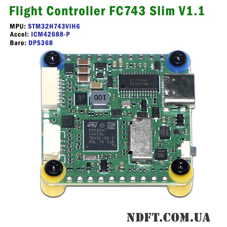 fligh-controller-fc743-slim-v1.1-01 Політний контролер FC743 slim V1.1 на STM32H743VIH6 – Фото №1