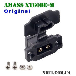 Amass XT60BE-M 35/60A Black (Оригинал) + заглушка – Разъем-розетка врезная (папа/male) – Фото №1