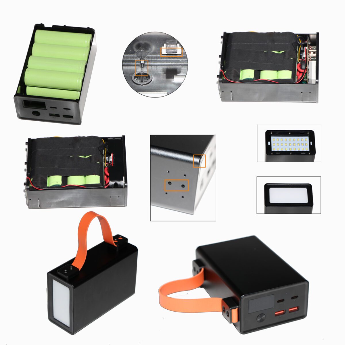 PD100W 8*21700 корпус powerbank с быстрой зарядкой (Li-ion 4S2P, PD3.0, QC3.0, F300-DL-24C на SD59D24C) – Фото №6