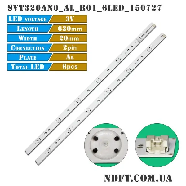 LED подсветка телевизора SVT320AN0-AL-R01-6LED-150727 01