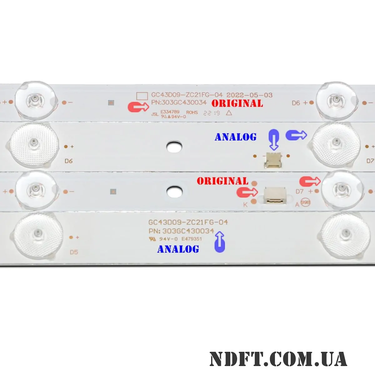 LED подсветка DLED43GC4X9 GC43D09-ZC21FG-04 original 04