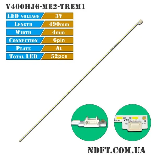 Led подсветка телевизора V400HJ6-ME2-TREM1 01