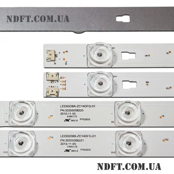 LED подсветка LED55D8A-LED55D8B-ZC14DFG-01 LED55D10A-LED55D10B-ZC14AG-01 02