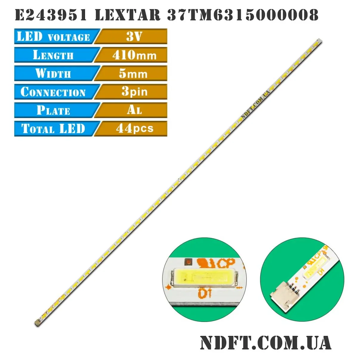 LED подсветка 37TM6315000008 E243951-lextar 01