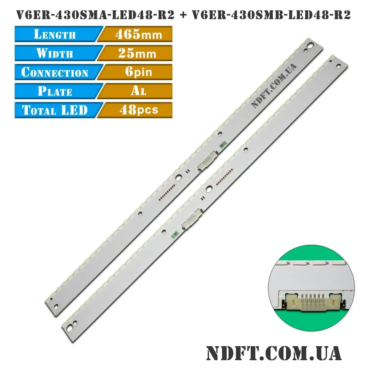 LED подсветка V6ER-430SMA-LED48-R2 V6ER-430SMB-LED48-R2 01