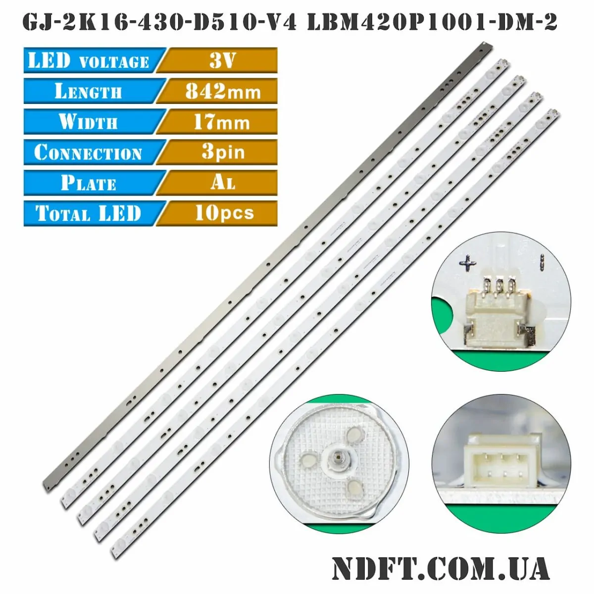 LED подсветка GJ-2K16-430-D510-V4 LBM420P1001-DM-2 01