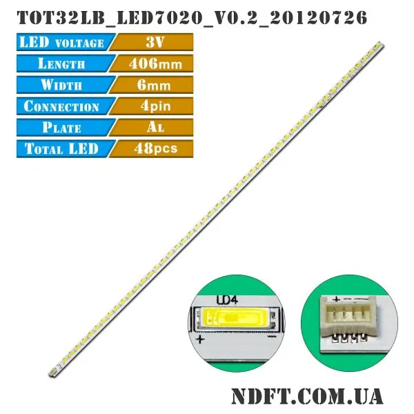 LED подсветка TOT32LB_LED7020_V0.2 01