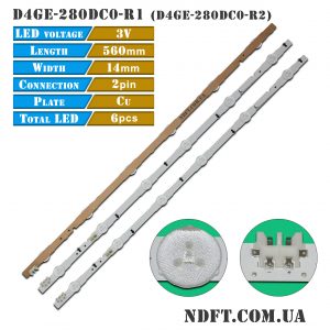 LED подсветка D4GE-280DC0-R1 D4GE-280DC0-R2 01