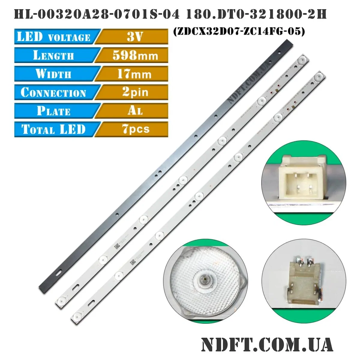 LED подсветка HL-00320A28-0701S-04 ZDCX32D07-ZC14FG-05 01