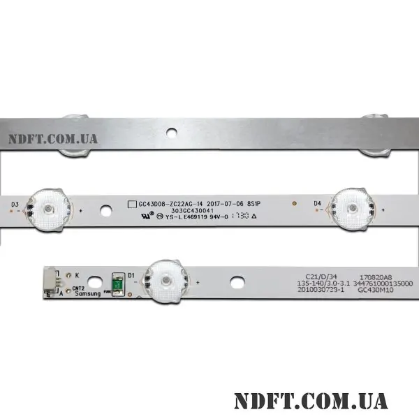 LED подсветка GC43D08-ZC22AG-14 GC43D08-ZC22AG-17E 02