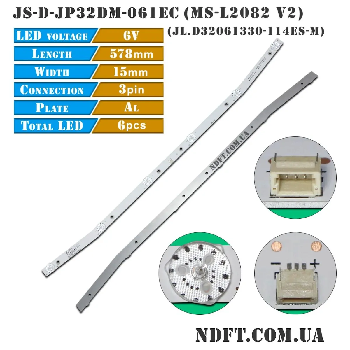 LED JS-D-JP32DM-061EC MS-L2082 V2 JL.D32061330-114ES-M 01