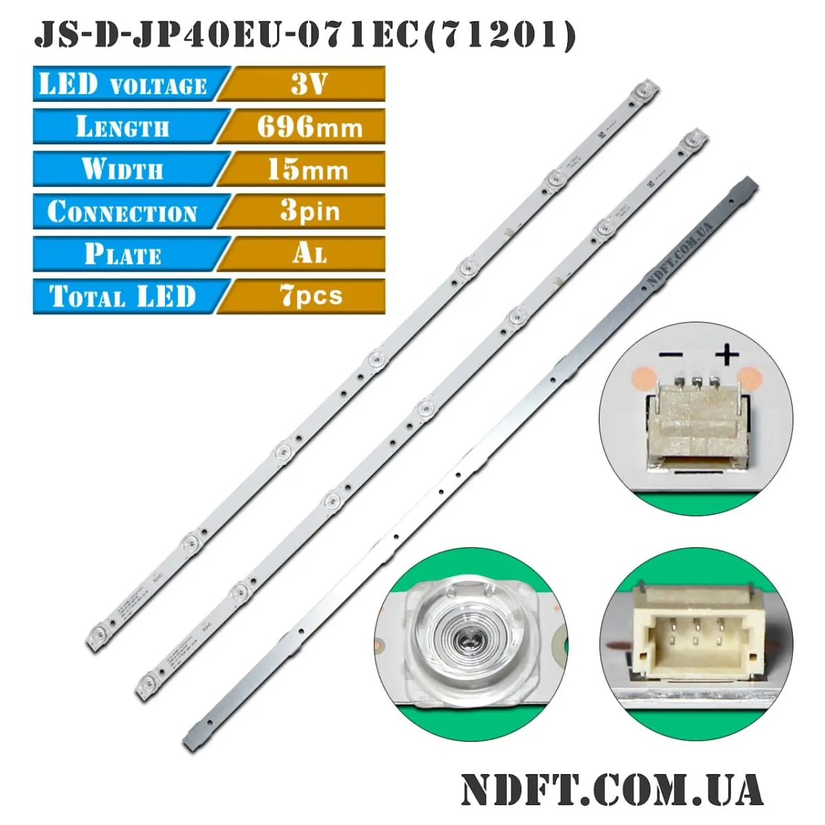 LED подсветка JS-D-JP40EU-071EC(71201) E40EP-K1000-MCPCB 01