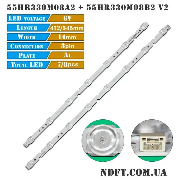 LED подсветка 55HR330M08A2 55HR330M08B2 01