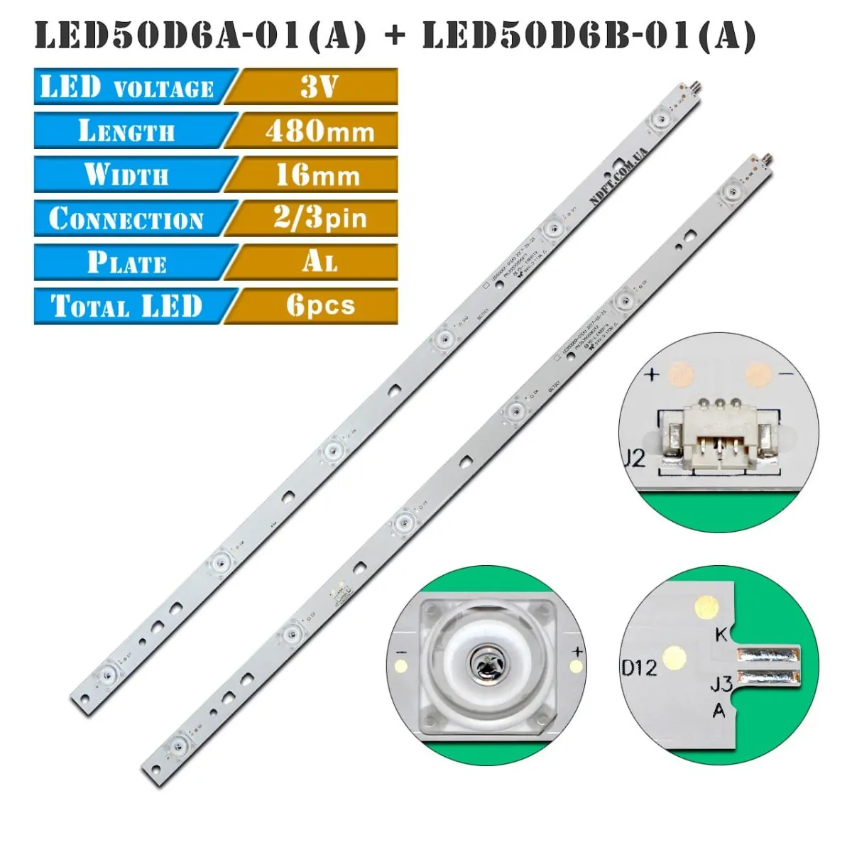 LED подсветка LED50D6A-01(A) LED50D6B-01(A) 01