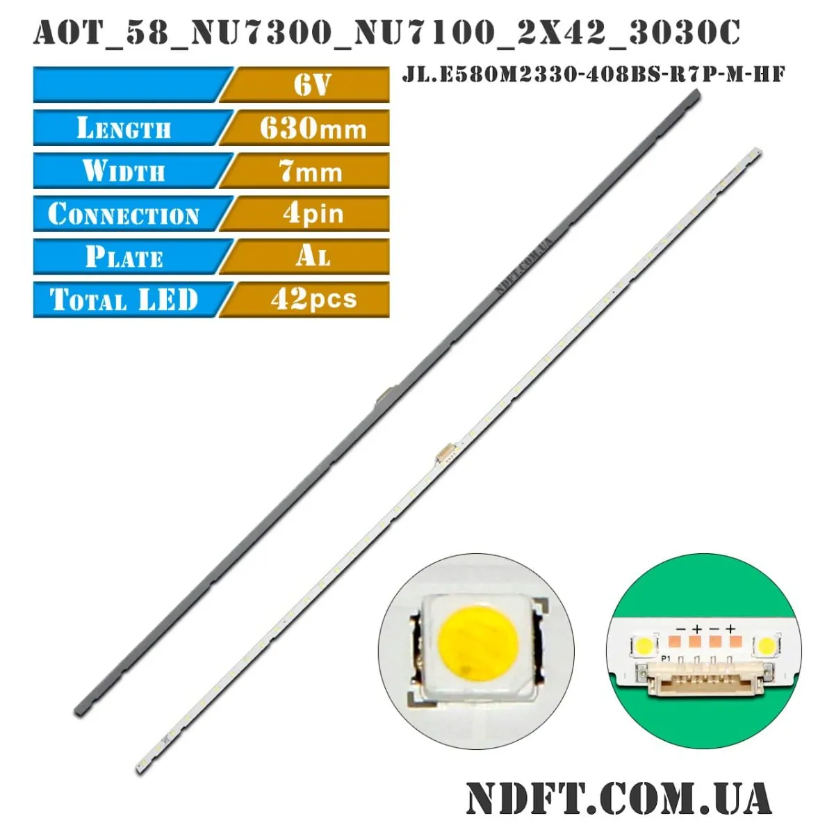 LED подсветка AOT-58-NU7300-NU7100 JL.E580M2330-408BS-R7P-M-HF 01