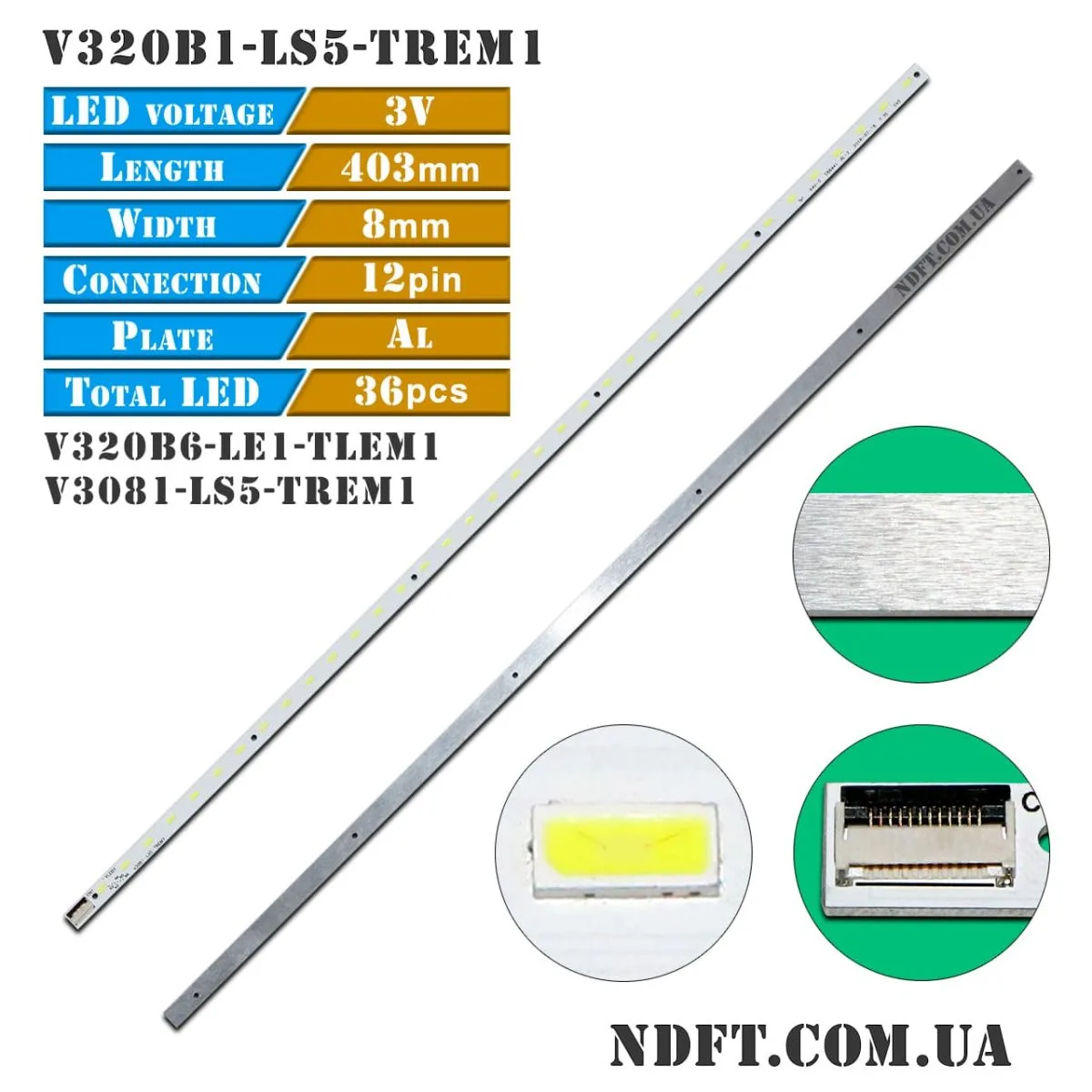 LED V320B1-LS5-TREM1 V320B6-LE1-TLEM1 V3081-LS5-TREM1 01