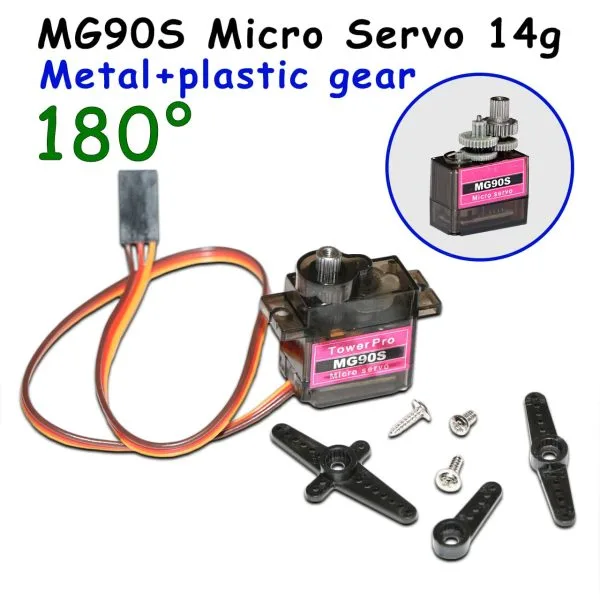 MG90S Micro Servo 14g Tower Pro – Сервопривід (metal+plastic gear) 02