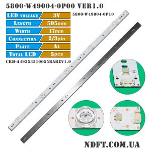 LED подсветка 5800-W49004-0P00 5800-W49004-0P10 CRH-A49353510055BAREV1.0 01